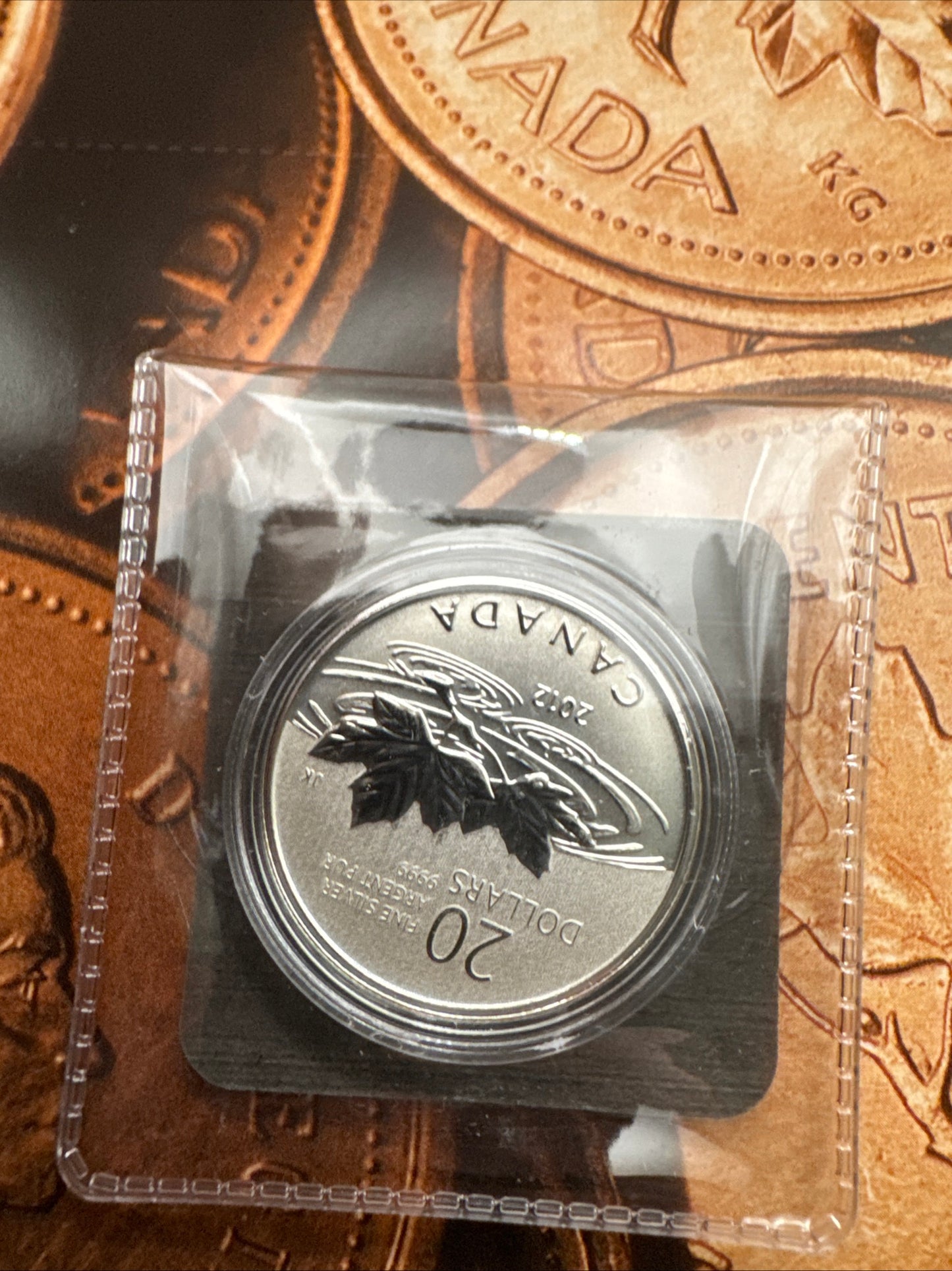 2012 Royal Canadian Mint RCM $20 .9999 Fine Silver Canada Farewell to the Penny